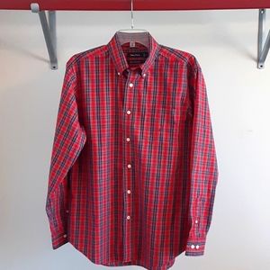 Nautica shirt, Medium,  Red plaid